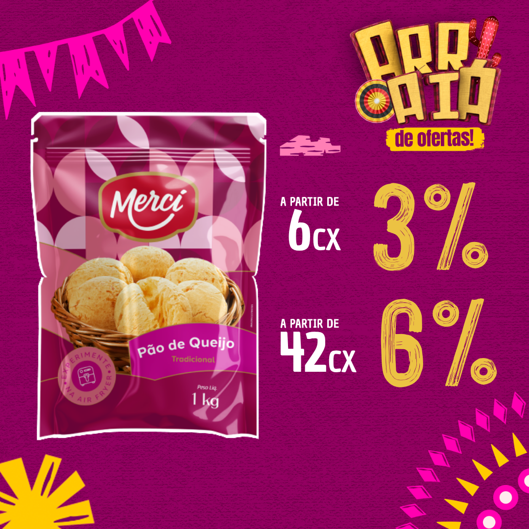P&atilde;o de Queijo Tradicional Cong 1kg - Merc&iacute;